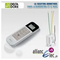 DELTA DORE Pack Micromodules Volets Roulants - Commande Centralisée Sans Fil Avec Retour D'information - Deltadore Pack Tyxia 540