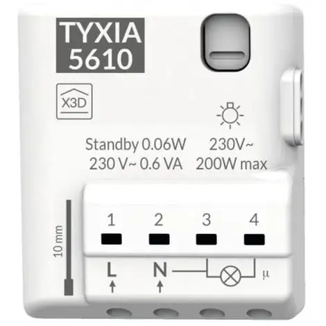 DELTA DORE Micromodule Récepteur 1 Voie M/A -V/V X3D - TYXIA 4610 1 DELTA DORE Micromodule Récepteur 1 Voie M/A -V/V X3D - TYXIA 4610