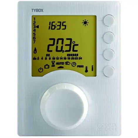 DELTA DORE Thermostat Programmable Filaire 1 Zone TYBOX - TYBOX 117 1 DELTA DORE Thermostat Programmable Filaire 1 Zone TYBOX - TYBOX 117