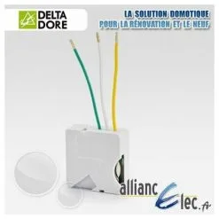 DELTA DORE Micromodule émetteur Radio Pour Interrupteur Double Poussoir - 1 Voie Variation D'éclairage - Deltadore Tyxia 2640